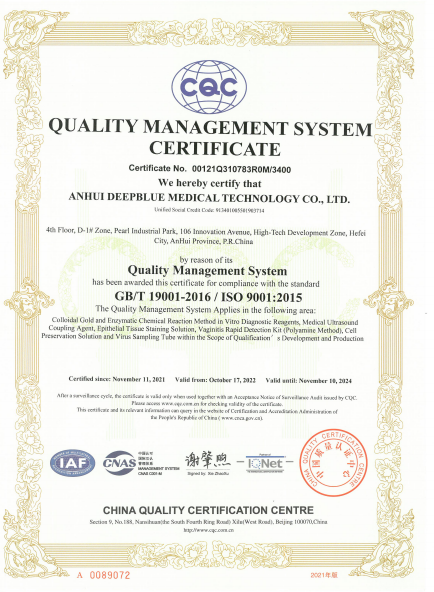 ISO 9001系统证书